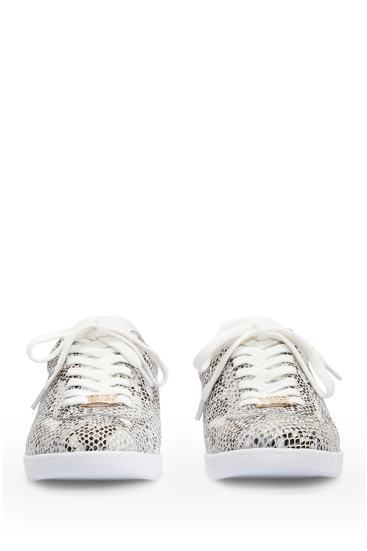 PAIGE Amy Snakeskin Embossed Sneaker, Alternate, color, 