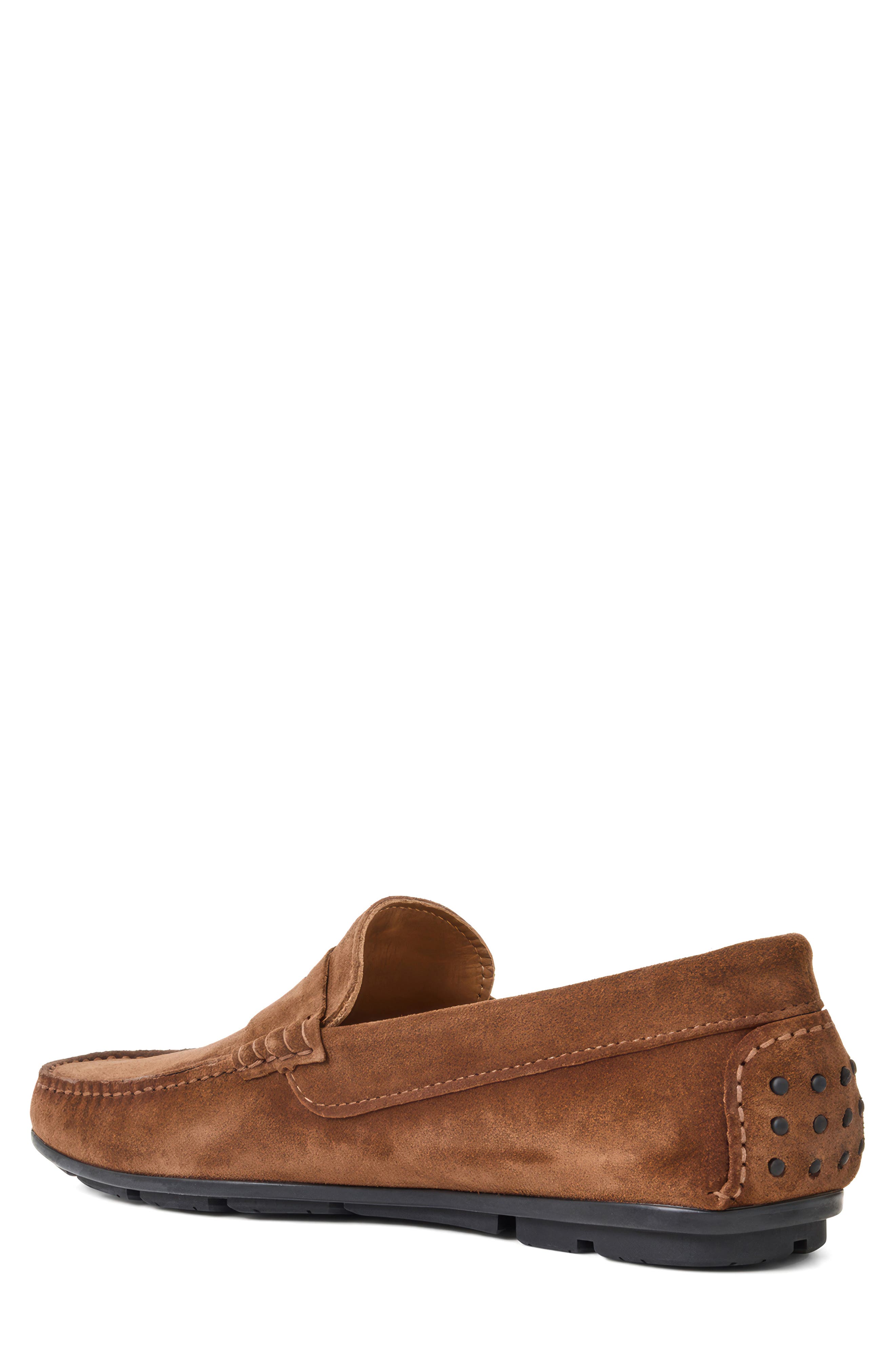 Enzo Water Resistant Driving Loafer, Alternate, color, BROWN SUEDE
