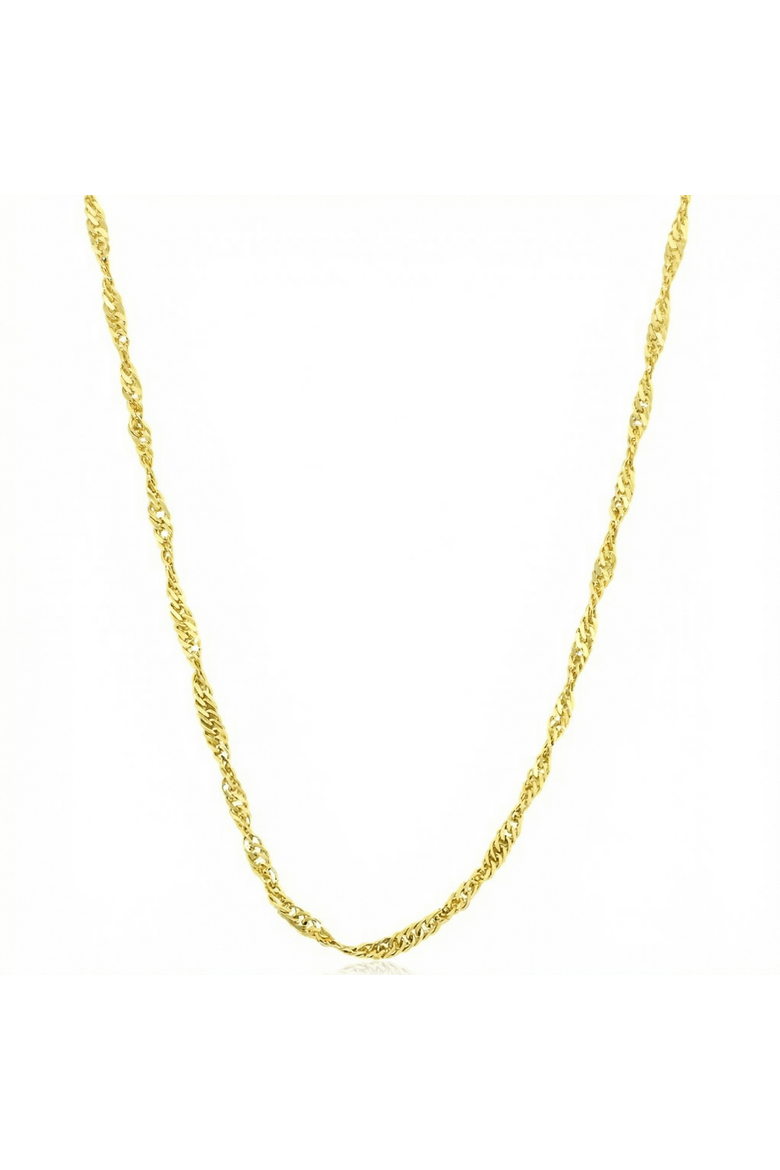 10k Gold Singapore Chain Necklace, Main, color, 10k Yellow Gold