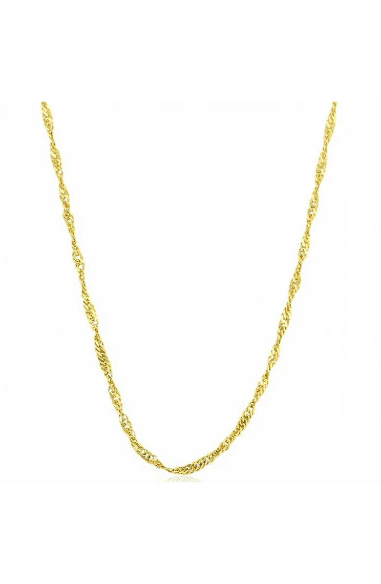 Bliss Diamond 10k Gold Singapore Chain Necklace, Main, color, 10K Yellow Gold