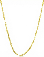 Bliss Diamond 10k Gold Singapore Chain Necklace