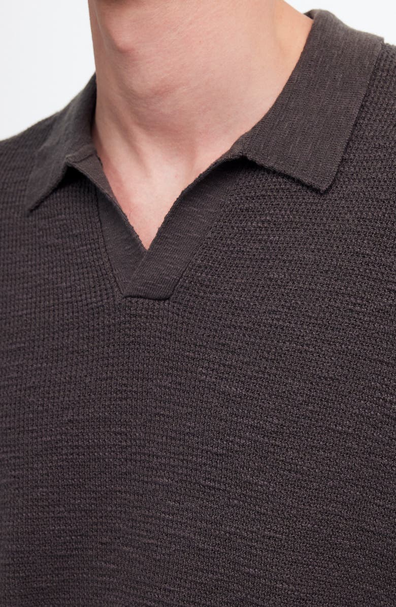 Madewell Johnny Collar Waffle Knit Polo, Alternate, color, Dark Surplus