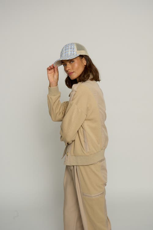 Central Park West Mixed Media Trench Bomber In Brown