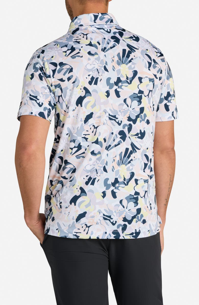 Bad Birdie Savannah Swing Abstract Floral Performance Golf Polo, Alternate, color, Savannah Swing