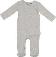 Manière Velour Cotton Blend Wrap Footie