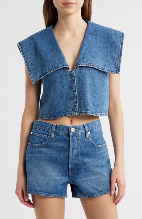 Shop Frame The Bib Denim Top