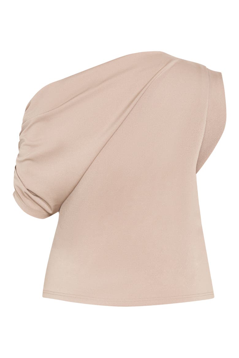 Imani One-Shoulder Top, Alternate, color, TAUPE
