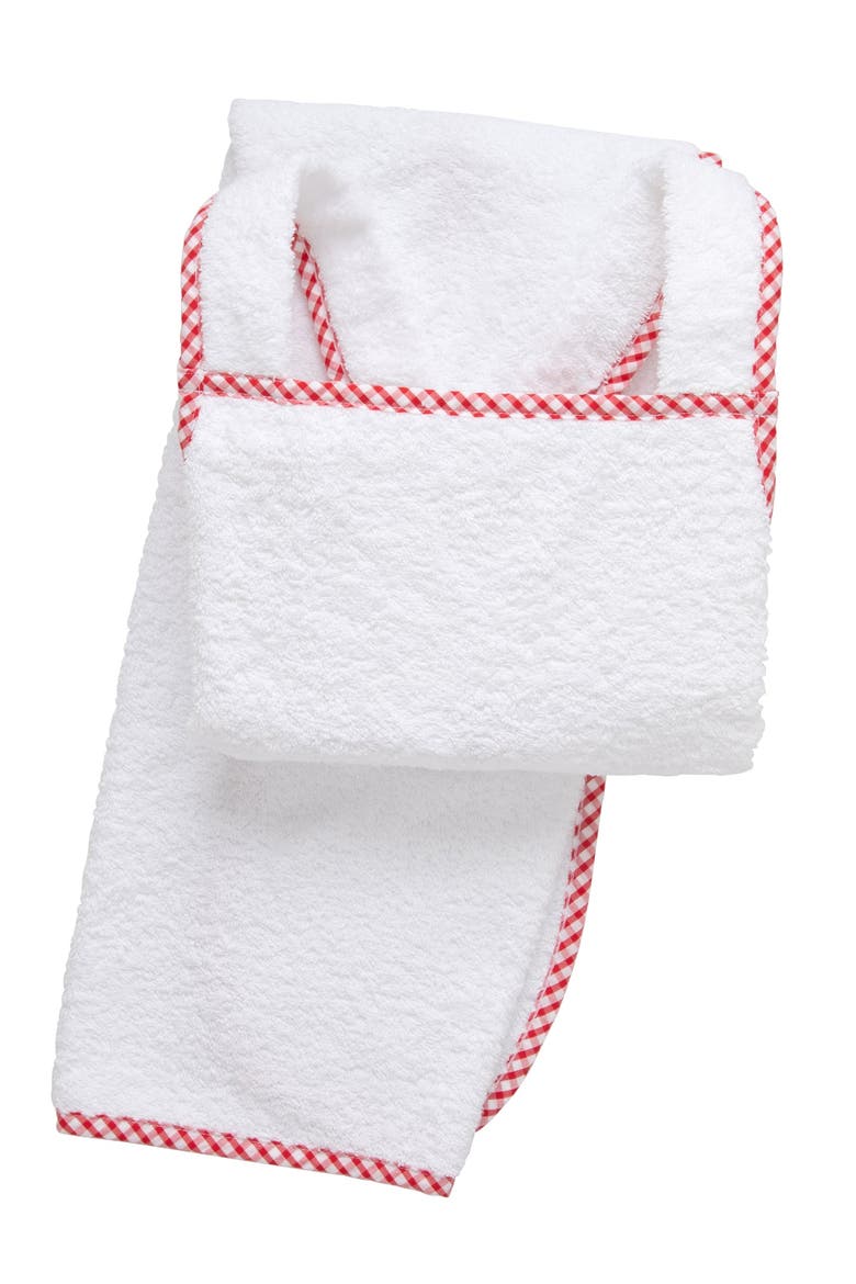 Bath Buddy Apron, Main, color, Red Big Check