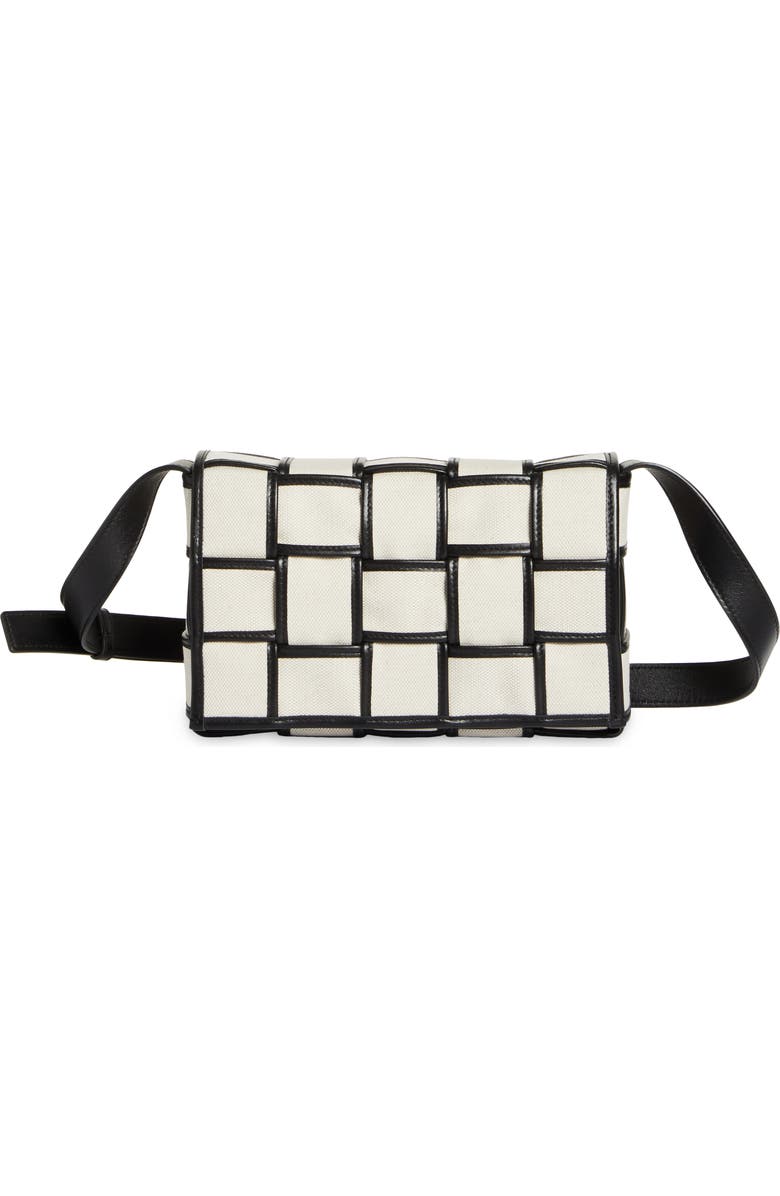Bottega Veneta Medium Cassette Canvas & Leather Crossbody Bag, Main, color,