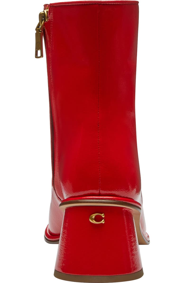 COACH Gigi Glazed Bootie, Alternate, color, Bright Red