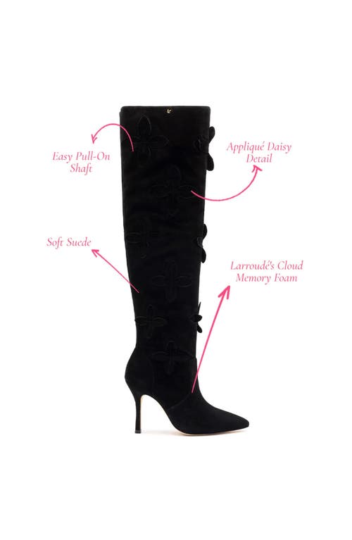 Larroude Julia Suede Boot In Black
