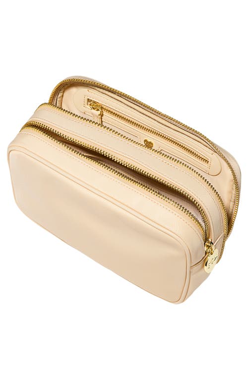 Stoney Clover Lane Double Zip Nylon Pouch In Neutral