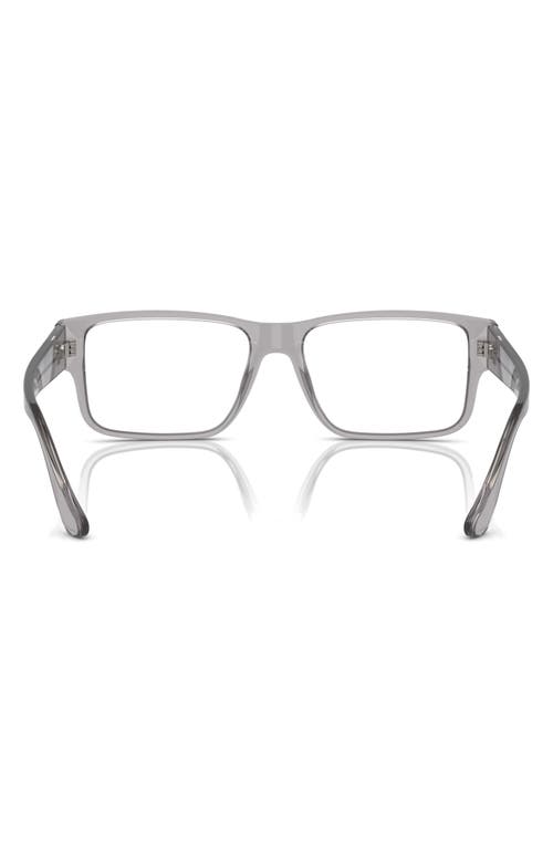Versace Geometrically Framed Flat Mirror In Grey