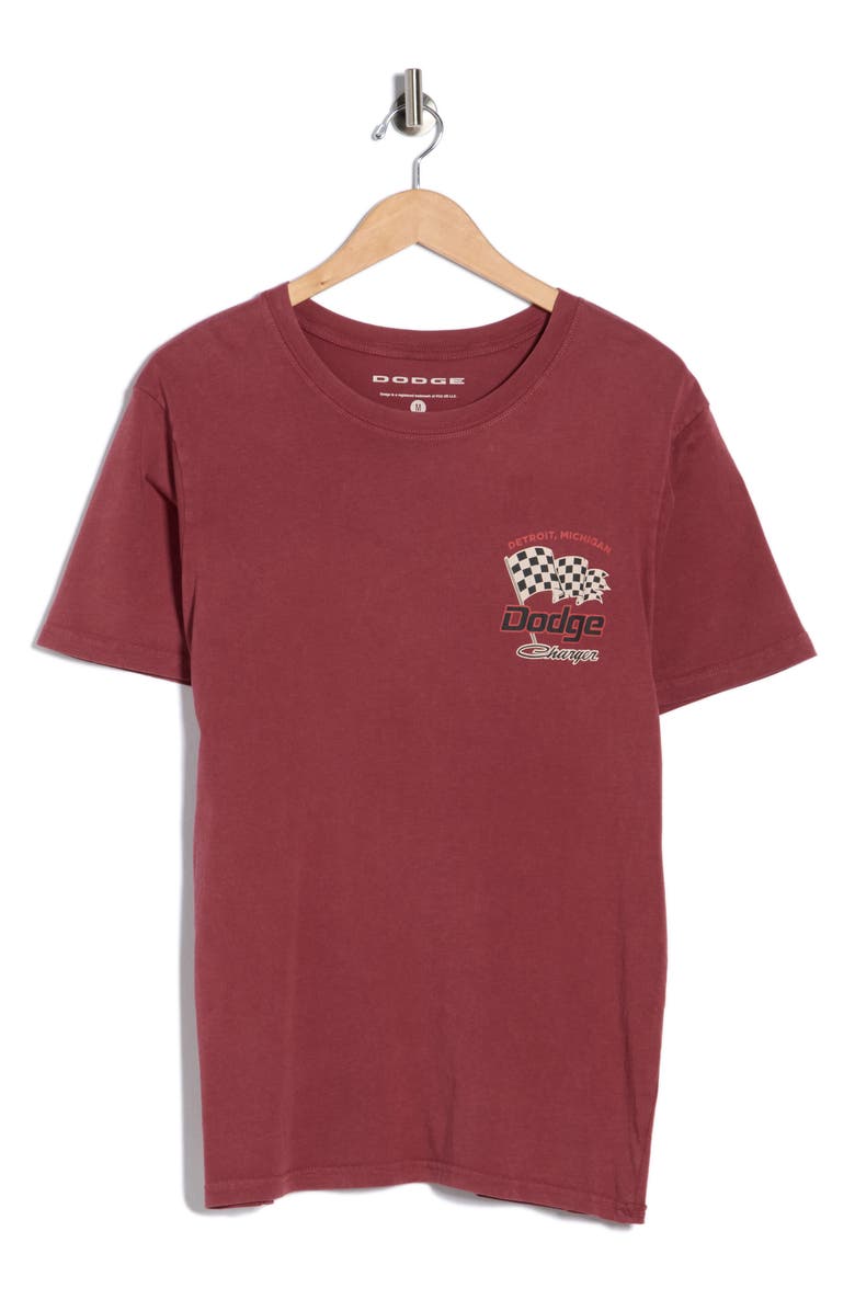 Goodie Two Sleeves Dodge Charger Racing Graphic T-Shirt, Alternate, color, Garnet