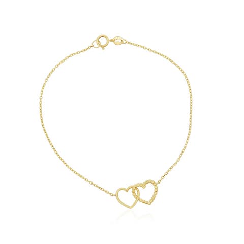 Gold Interlocking Heart Bracelet