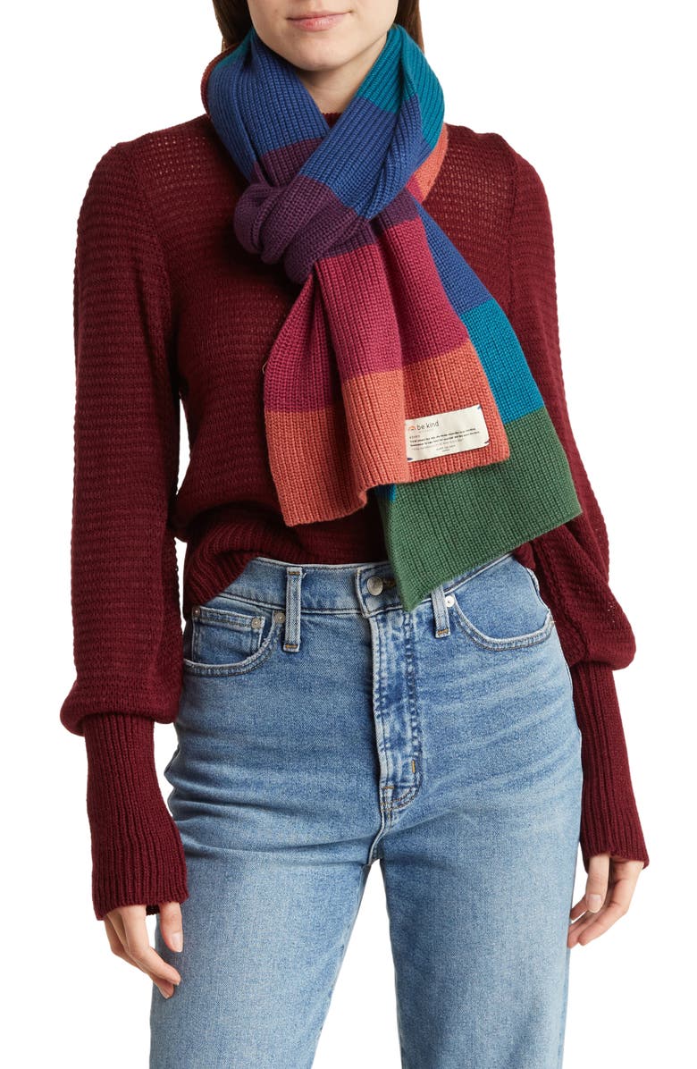 Kurt Geiger London Rainbow Scarf, Main, color,