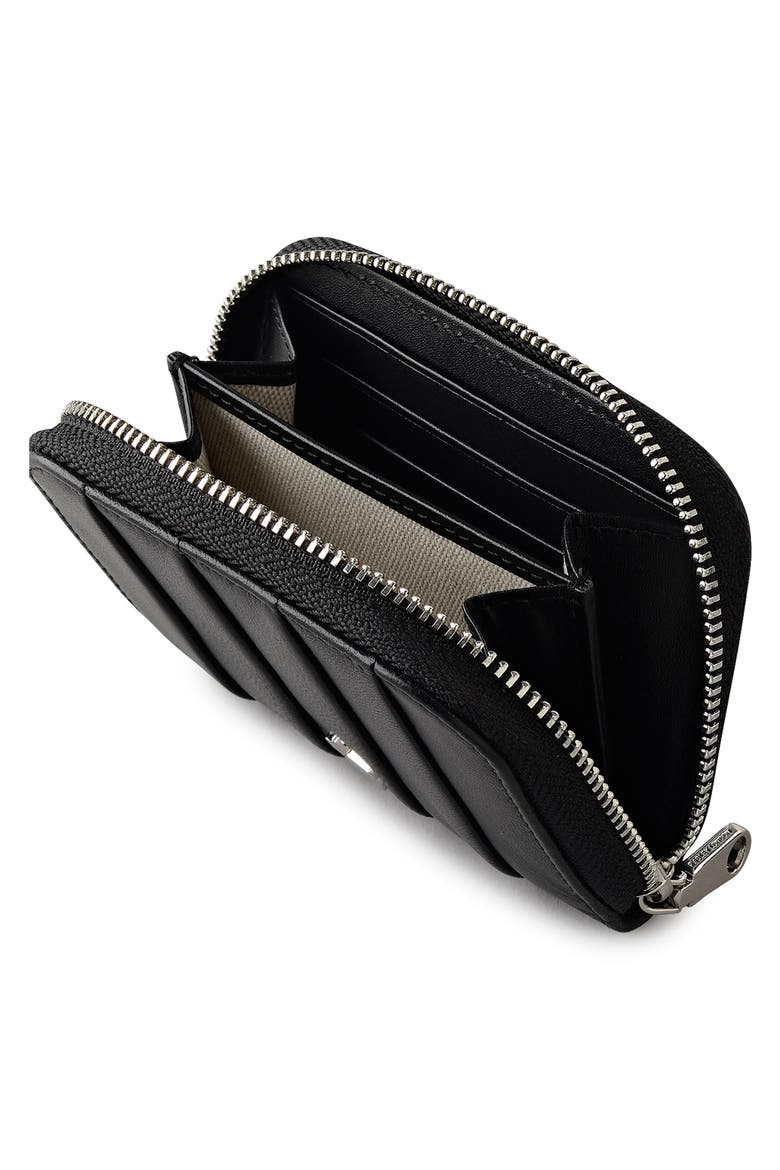 Burton Way Quilted Zip Around Wallet, Alternate, color, BLACK