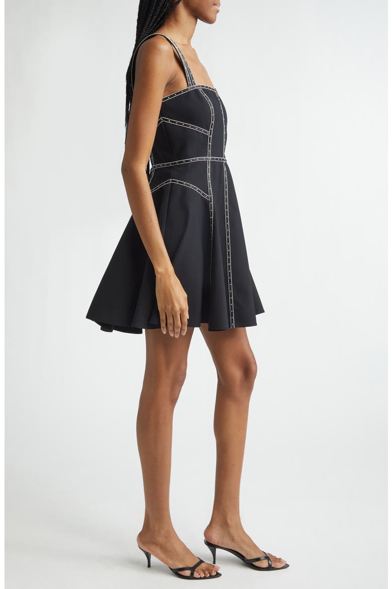 Jelena Sleeveless Fit & Flare Dress, Alternate, color, BLACK/ IVORY