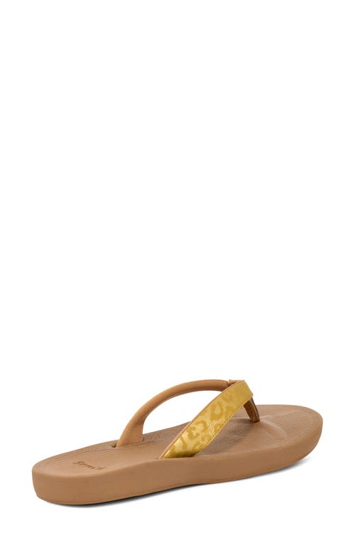 Sanuk Cosmic Shores Water Friendly Flip Flop In Brown