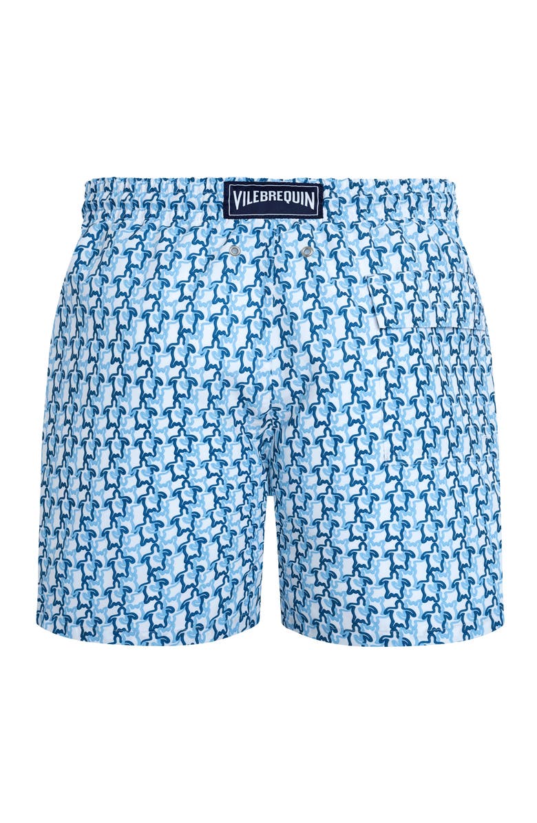 Vilebrequin Men Swim Shorts Turtles Net, Alternate, color, White