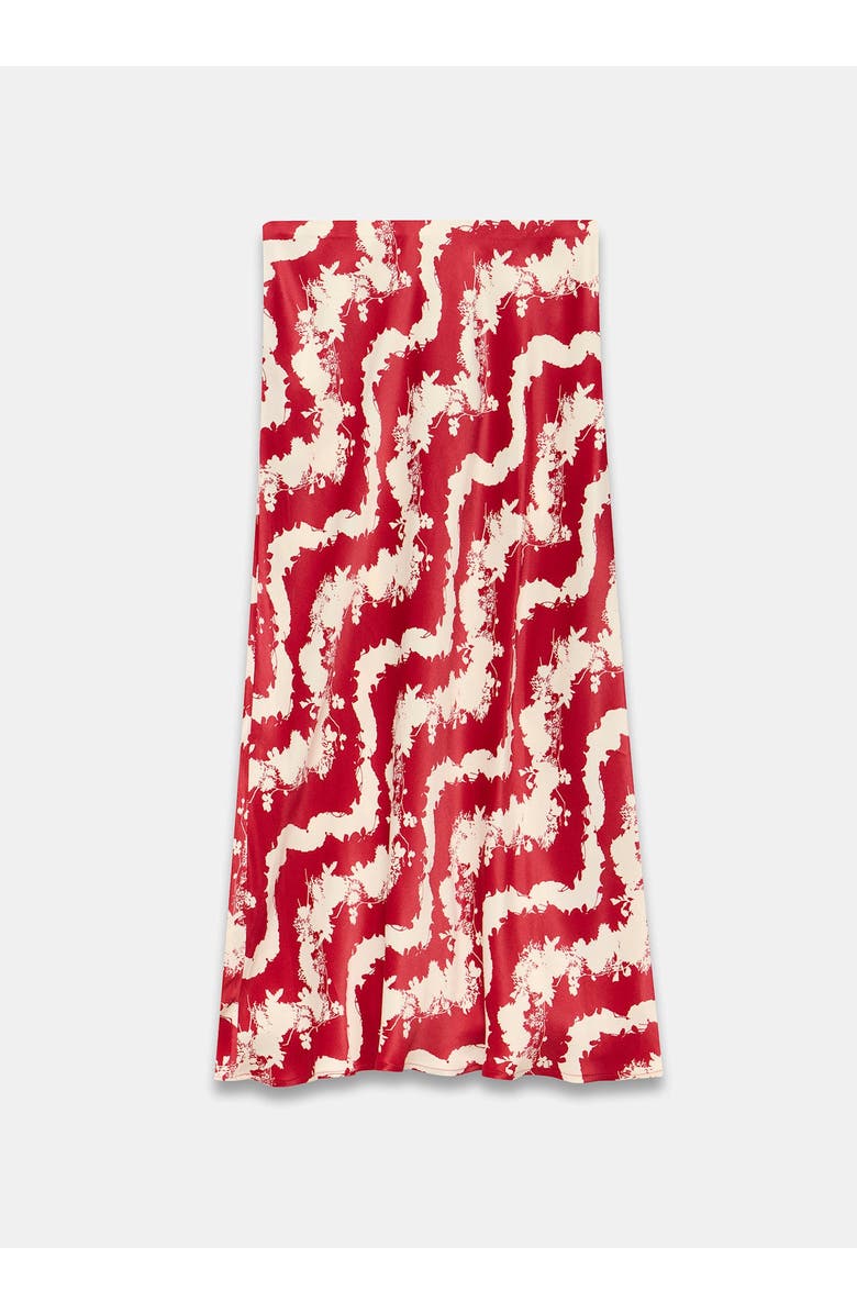 MINT VELVET Abstract Floral Print Slip Skirt, Alternate, color, Red