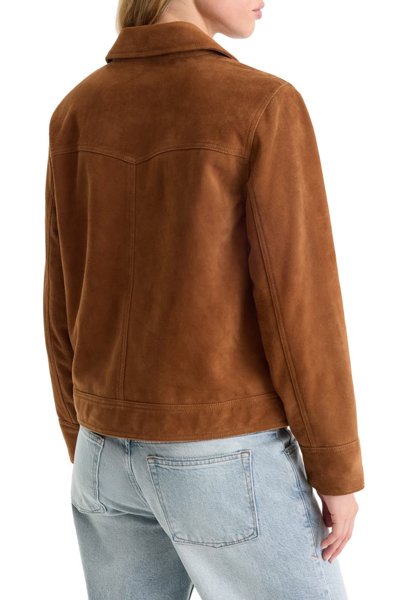 The Boxy Suede Jacket, Alternate, color, CAFE CLAY