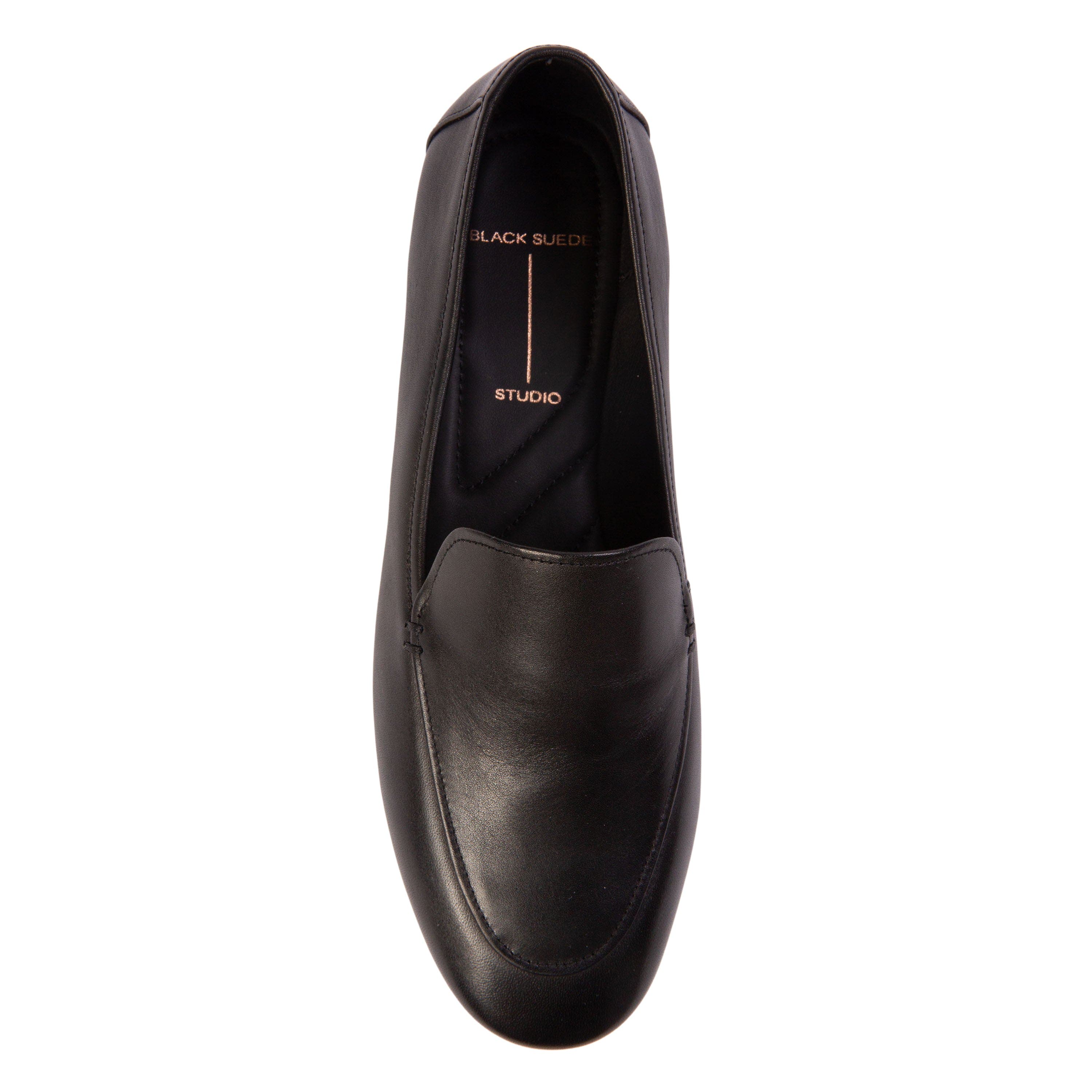 Allie Leather Loafer, Alternate, color, Black Leather