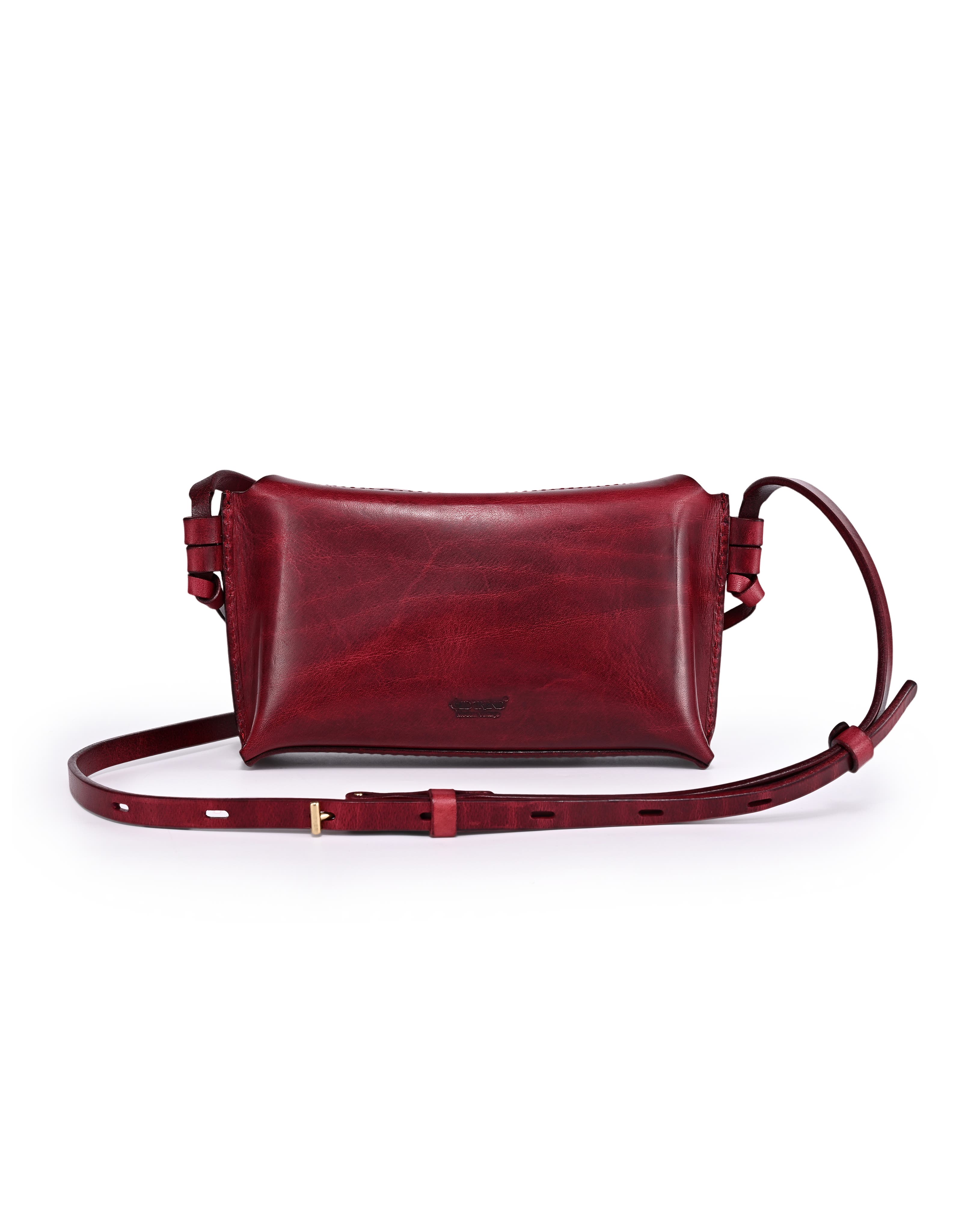 Snapper Genuine Leather Vintage Everyday Crossbody, Alternate, color, Maroon