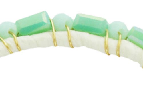 Panacea Mint Crystal Hoop Earrings In Mint