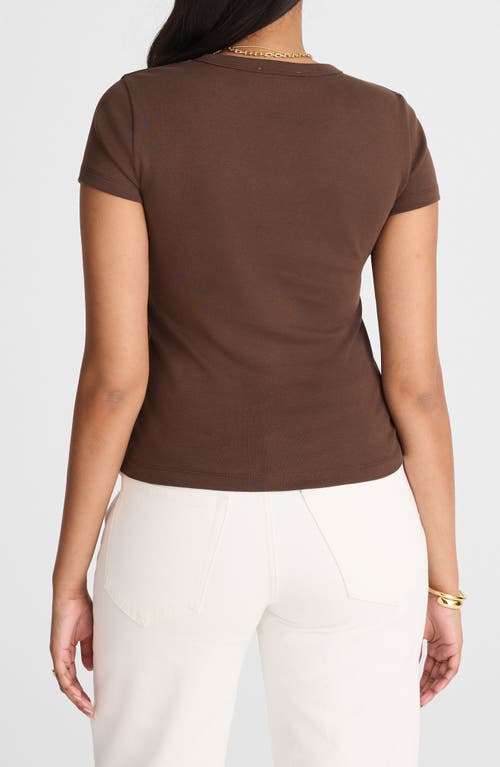 Madewell V-neck Baby Tee In Brown