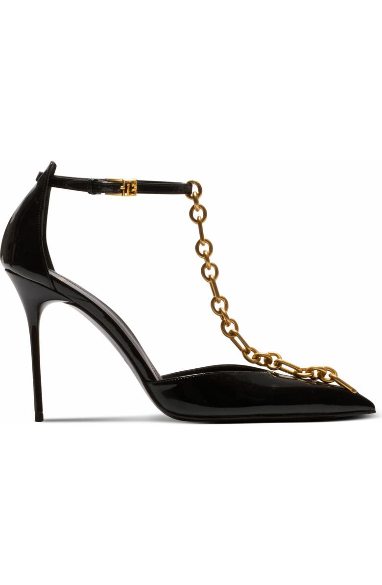 Balmain Sync patent leather stilettos, Alternate, color, Black