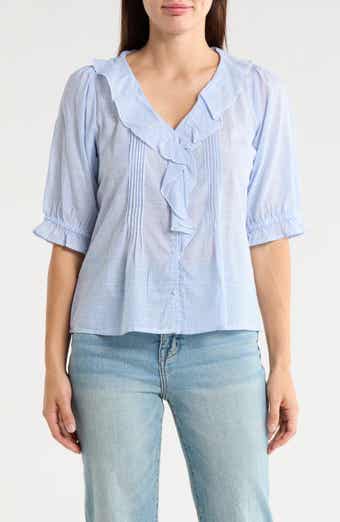 Trove New York Ruffled Button-Up Shirt