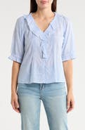 Trove New York Ruffled Button-Up Shirt
