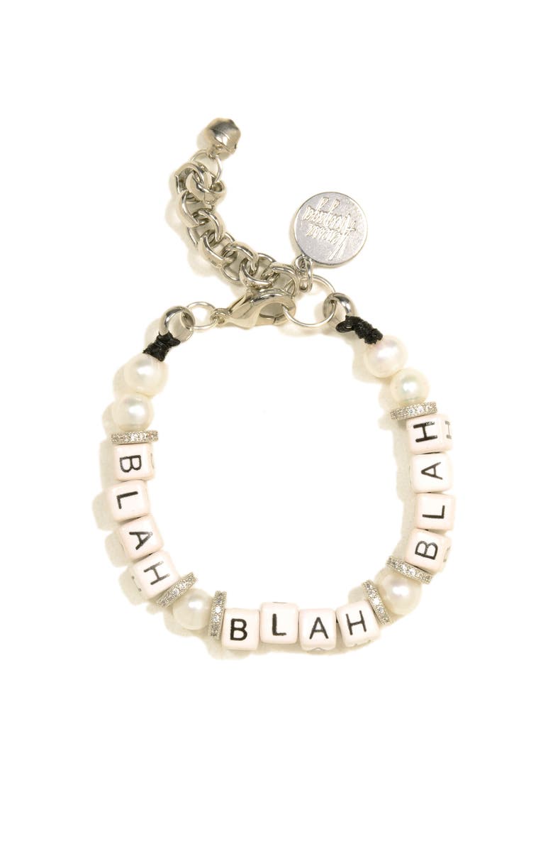 Venessa Arizaga Blah Blah Blah Bracelet, Main, color, White