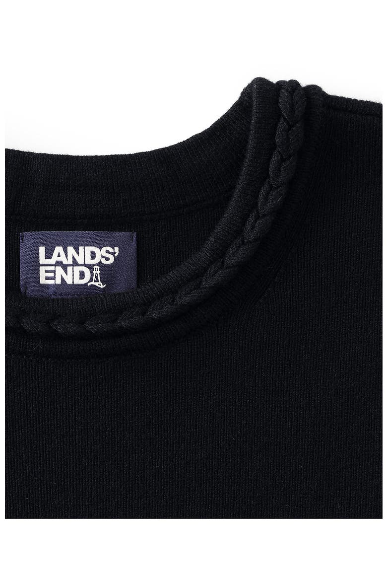 Cotton Viscose Braided Neck Tank Sweater, Alternate, color, Black