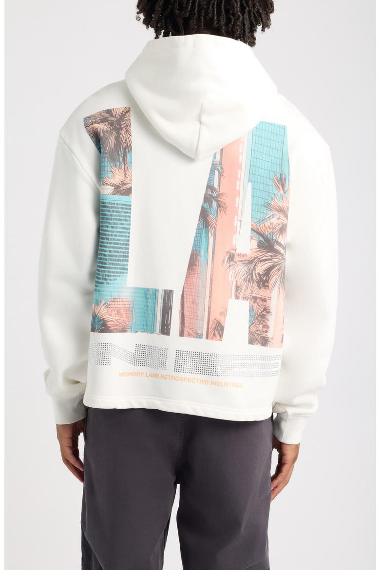 LA Reaper Oversized Cotton Graphic Hoodie, Alternate, color, ANTIQUE WHITE