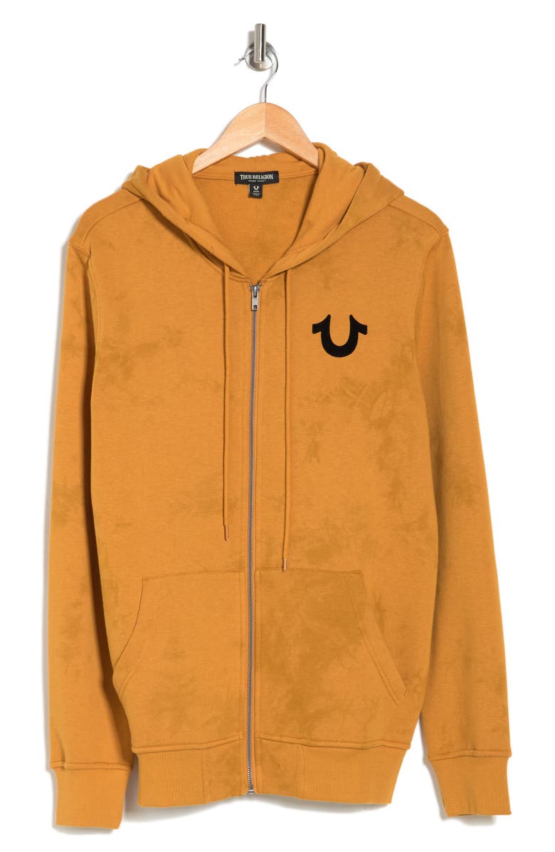 True Religion Brand Jeans Slant Logo Full Zip Hoodie, Alternate, color,