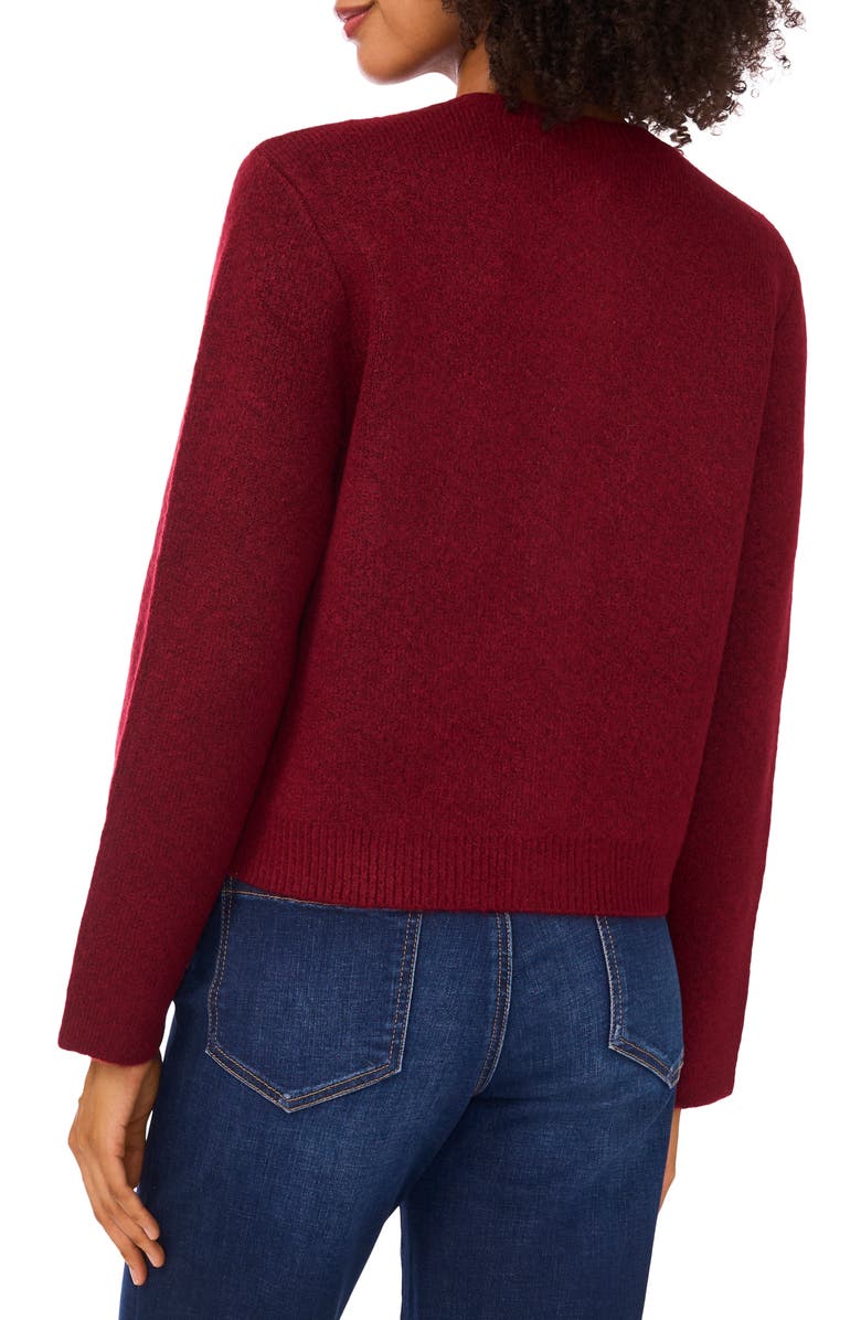 CeCe Patch Pocket Cardigan, Alternate, color, Earth Red
