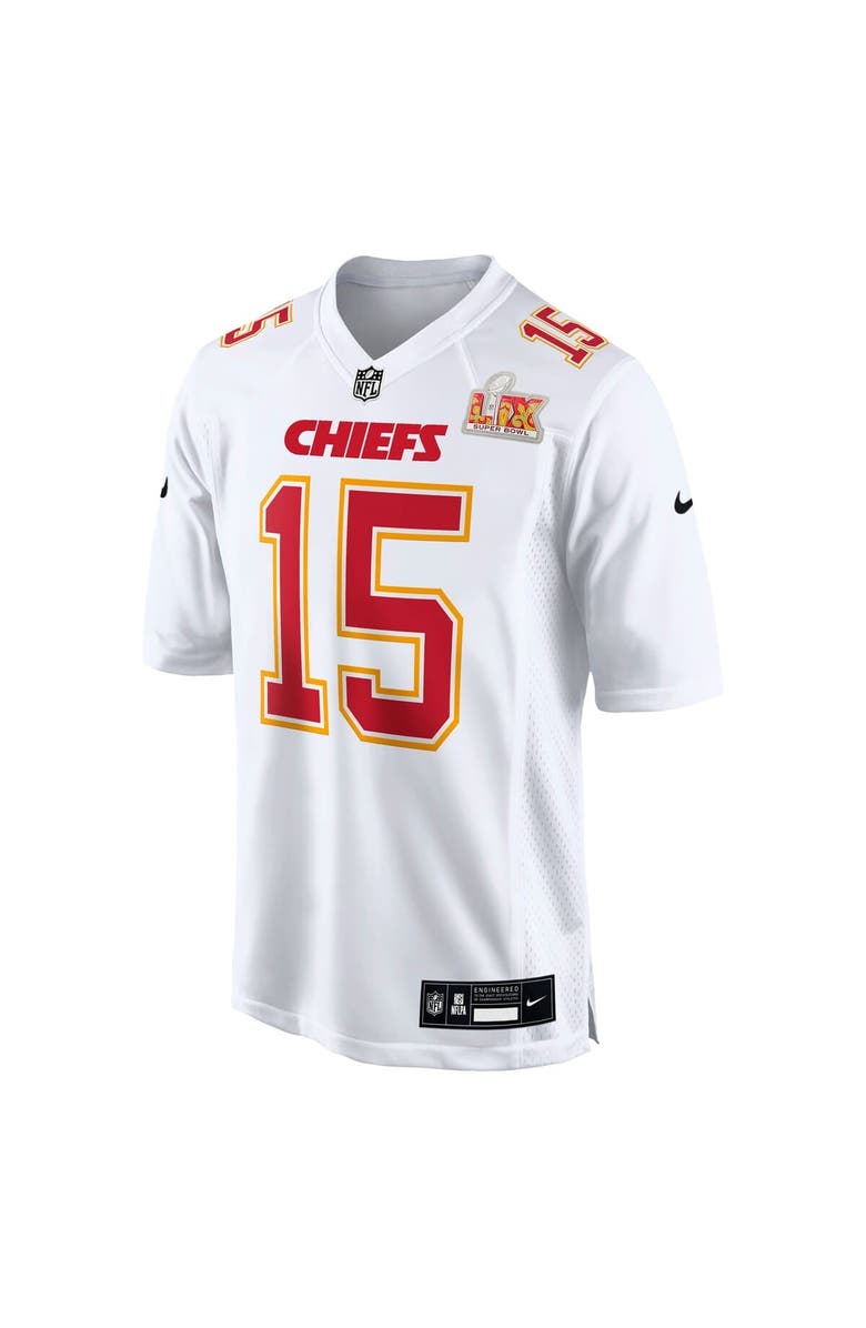 Nike Men's Nike Patrick Mahomes Tundra White Kansas City Chiefs Super Bowl LIX Fashion Game Jersey, Alternate, color,