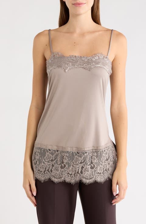 Lace-Trimmed Tunic Camisole