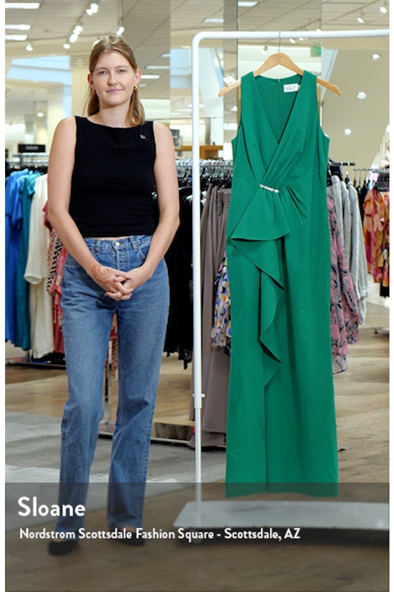 Cascade Ruffle Sleeveless Gown video