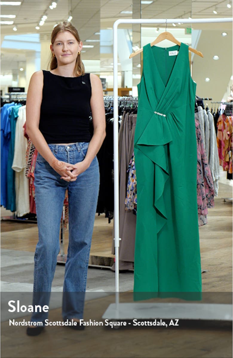 Cascade Ruffle Sleeveless Gown, sales video thumbnail