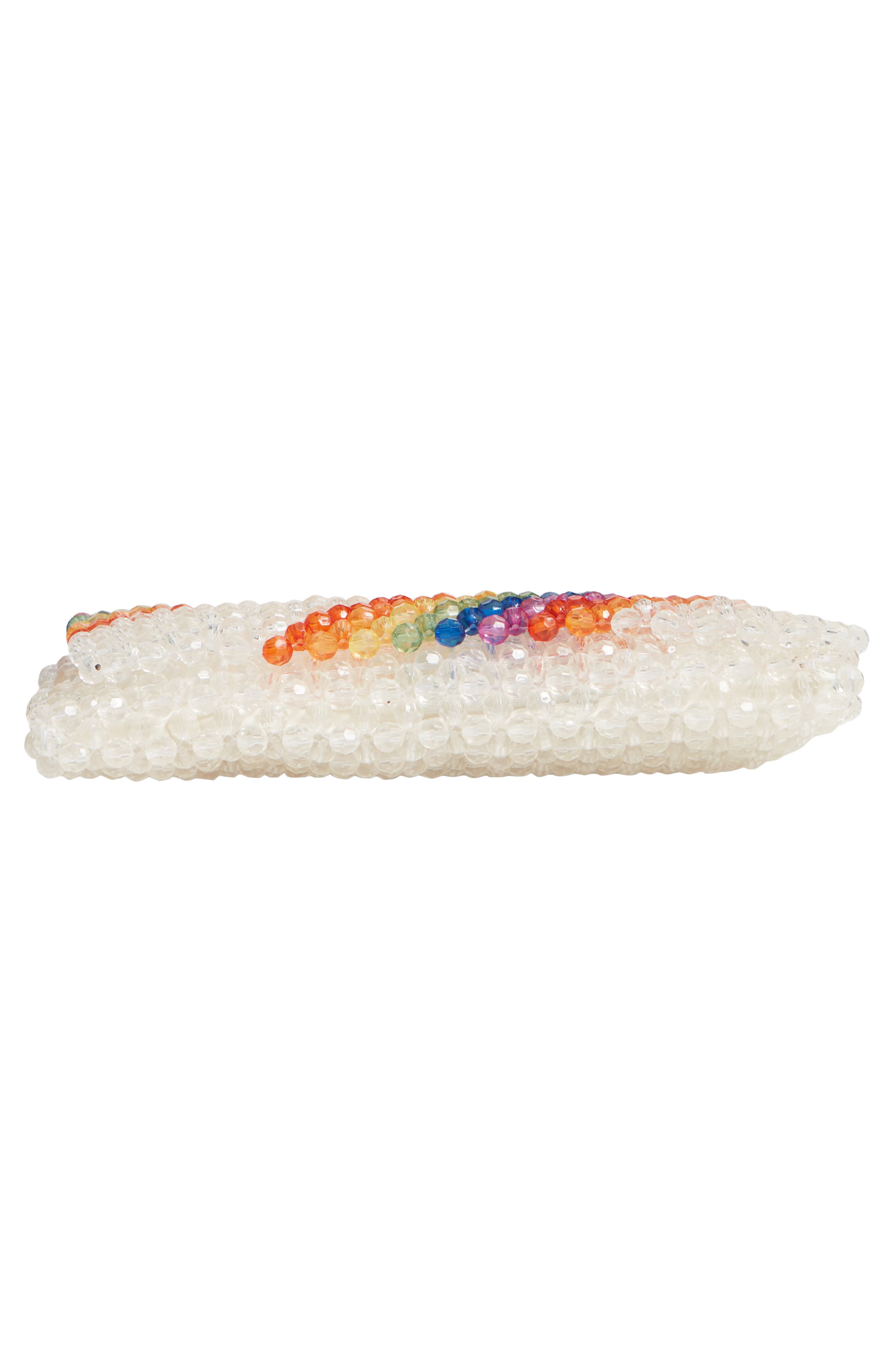 Zizi Beaded Rainbow Shoulder Bag, Alternate, color, CLEAR MULTI