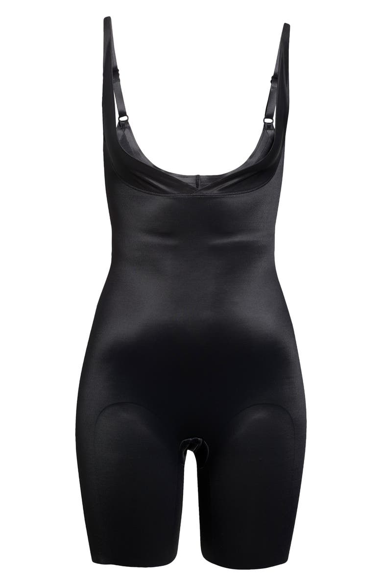 Chantelle Lingerie Basic Shaping Open Bust Mid Thigh Shaper, Alternate, color, Black