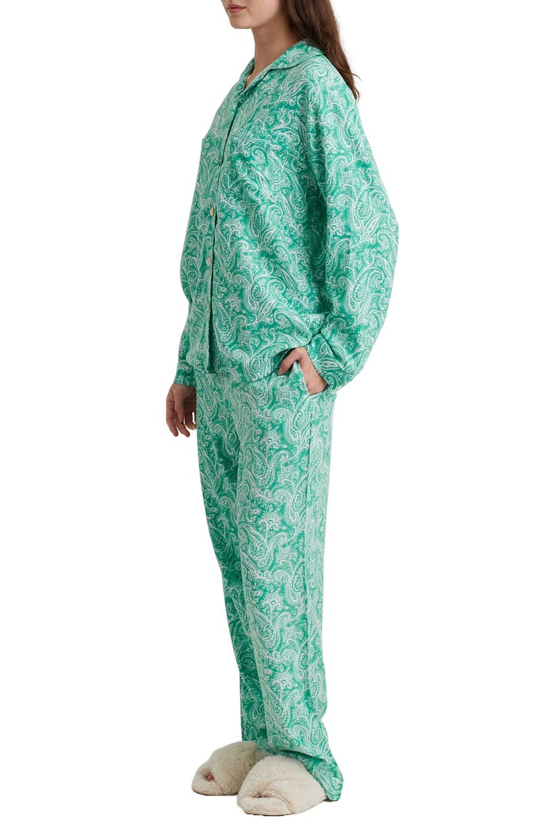 Papinelle Sophia Paisley Print Brushed Jersey Pajamas, Alternate, color, 