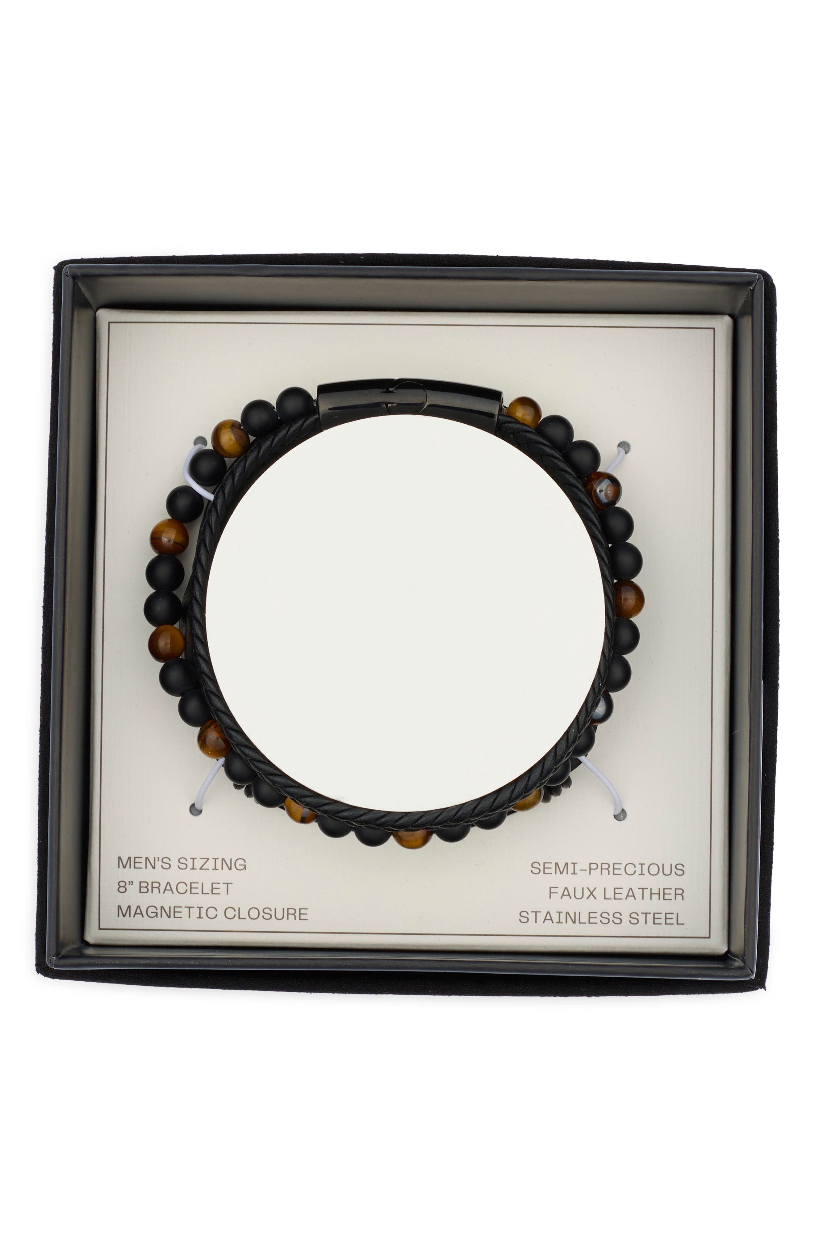 NORDSTROM RACK Men's Beaded Multirow Bracelet (Men) | Nordstromrack