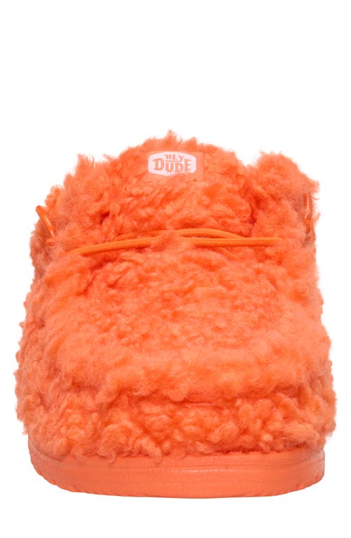 Hey Dude Wally Faux Shearling Slipper In Orange