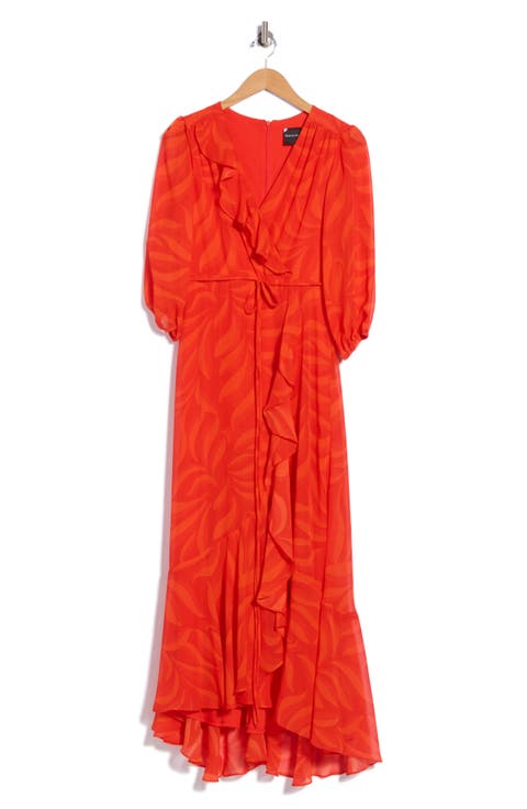Ruffle Chiffon Maxi Dress