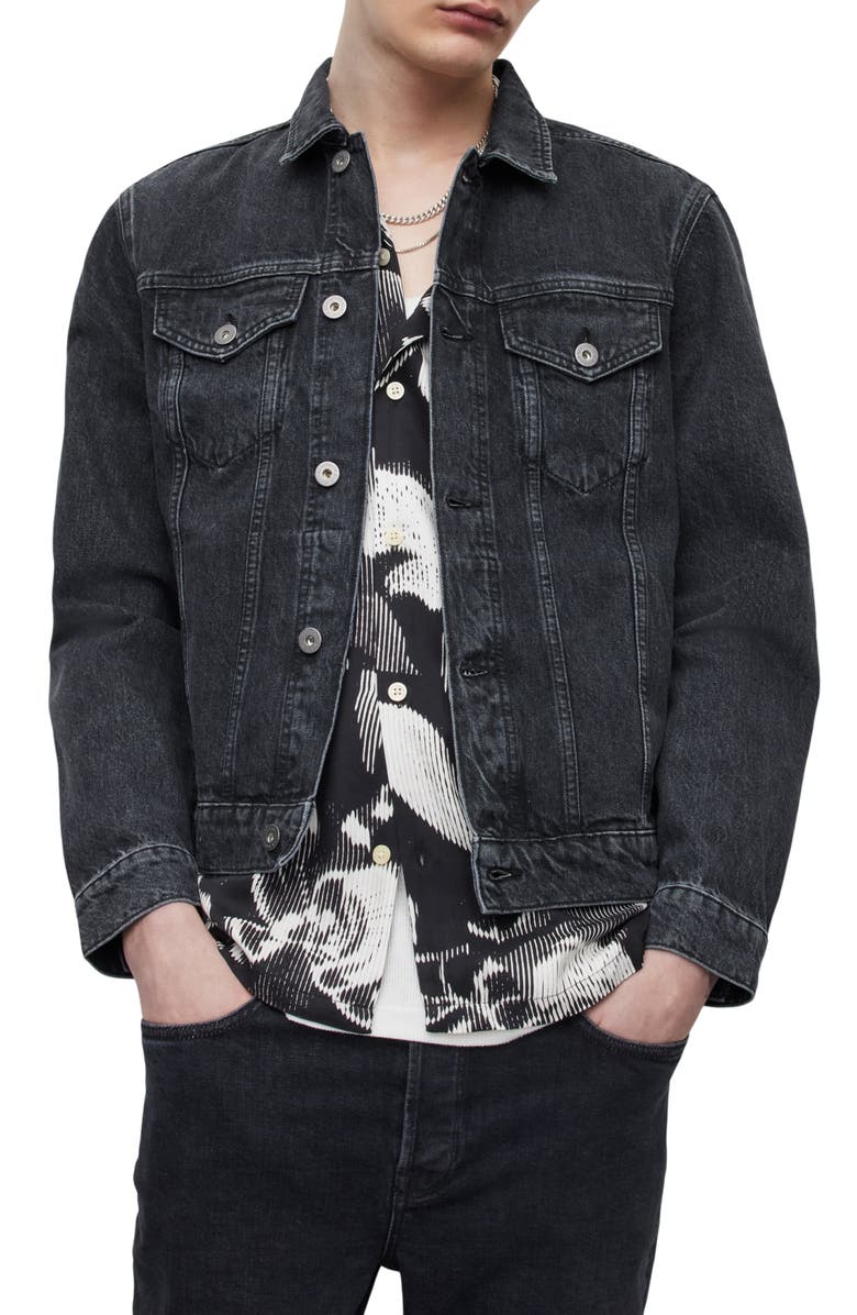 AllSaints Monza Denim Jacket, Main, color, 