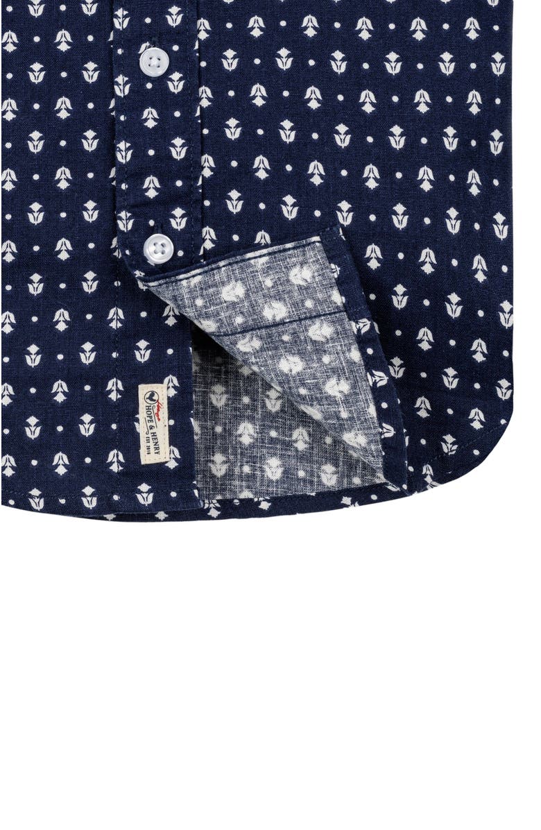 Hope & Henry Boys' Linen Short Sleeve Button Down Shirt, Infant, Alternate, color, 
